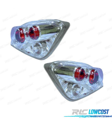 FEUX ARRIÈRE FORD FIESTA 96- LOOK LEXUS LED FOND CHROMÉ