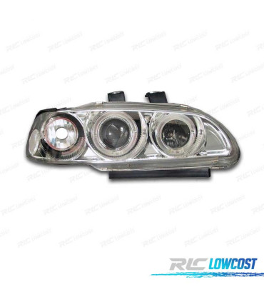 PHARES HONDA CIVIC 4P 92-95 ANGEL EYES FOND CHROMÉ