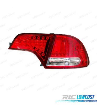 FEUX ARRIÈRE HONDA CIVIC HYBRID 4P 06- LOOK LEXUS LED ROUGE CHROMÉ