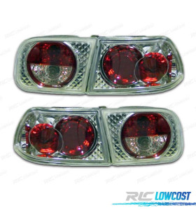 FEUX ARRIÈRE HONDA CIVIC 4P 92-95 LOOK LEXUS FOND CHROME