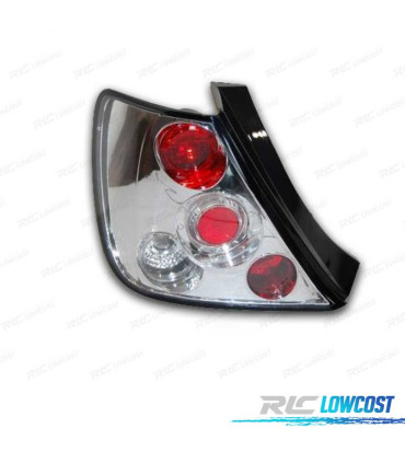 FEUX ARRIÈRE HONDA CIVIC III 3P 02- FOND CHROMÉ