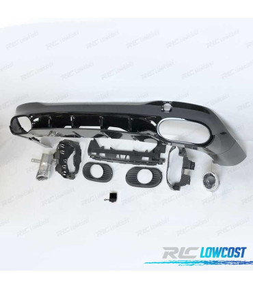 DIFFUSEUR ARRIÈRE MERCEDES CLA W118 19- LOOK CLA35 NOIR BRILLANT