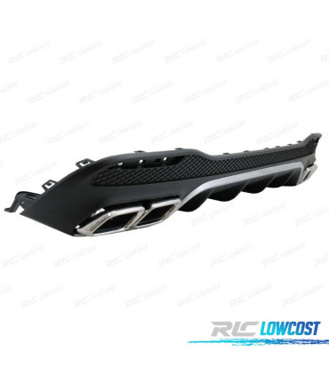 DIFFUSEUR ARRIÈRE MERCEDES GLE W166 15-19 LOOK AMG GLE63 + EMBOUTS D´ÉCHAPPEMENT