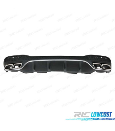 DIFFUSEUR ARRIÈRE MERCEDES GLE W166 15-19 LOOK AMG GLE63 + EMBOUTS D´ÉCHAPPEMENT