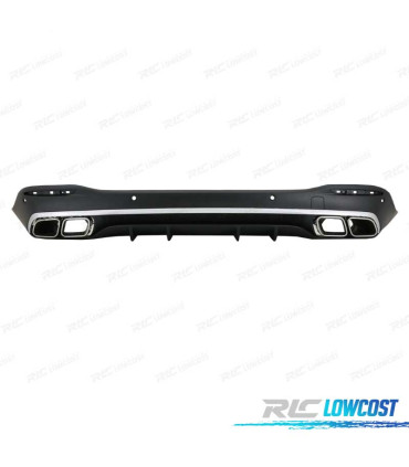 DIFFUSEUR ARRIÈRE MERCEDES GLE W167 20- + EMBOUTS D´ÉCHAPPEMENT LOOK AMG GLE63