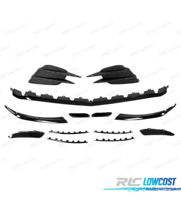 SPOILER LAME DE PARE-CHOCS AVANT MERCEDES W177 18- LOOK AMG A45 19 + GRILLES