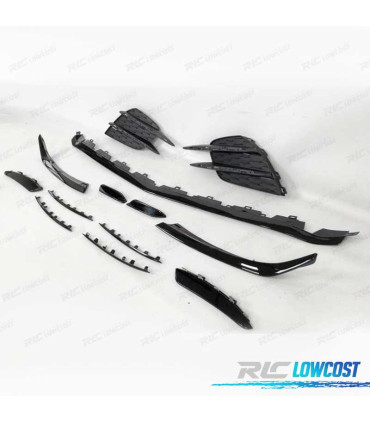 SPOILER LAME DE PARE-CHOCS AVANT MERCEDES W177 18- LOOK AMG A45 19 + GRILLES