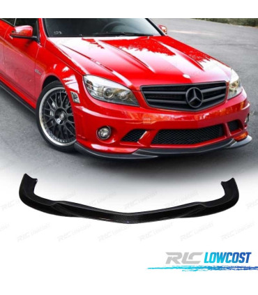SPOILER LAME PARE-CHOCS AVANT MERCEDES W204 07-11 LOOK AMG C63 CARBONE