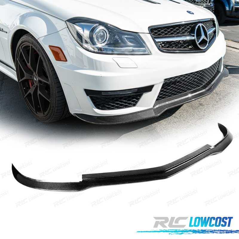 Kit Lame De Pare-Choc Avant Gloss Noir Pour Mercedes Classe C W204/S204 C63 AMG 2007-2010