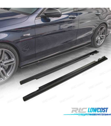 RAJOUTS DES BAS DE CAISSE MERCEDES W205 COUPÉ AMG LINE NOIR