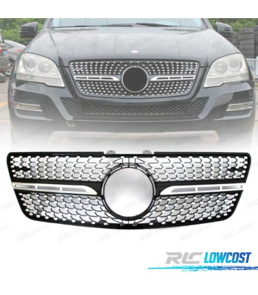 CALANDRE MERCEDES W164 LCI 09-12 LOOK DIAMOND NOIR