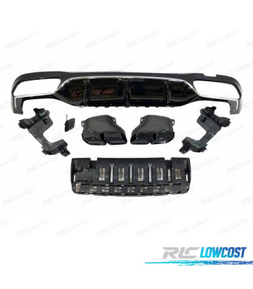 DIFFUSEUR ARRIÈRE MERCEDES W213 LOOK AMG E63 NOIR