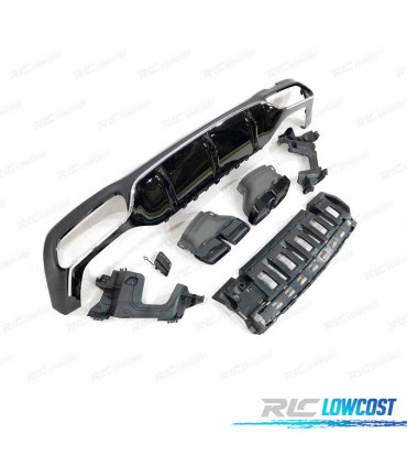 DIFFUSEUR ARRIÈRE MERCEDES W213 LOOK AMG E63 NOIR