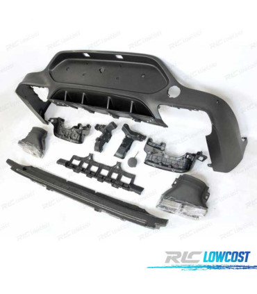DIFFUSEUR ARRIÈRE MERCEDES GLC C253 COUPÉ 15-18 LOOK AMG GLC63 + EMBOUT D´ÉCHAPPEMENT