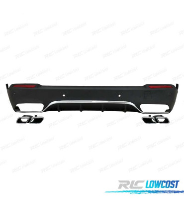 DIFFUSEUR MERCEDES GLC X253 15-18 LOOK AMG GLC63 + EMBOUTS D´ÉCHAPPEMENT