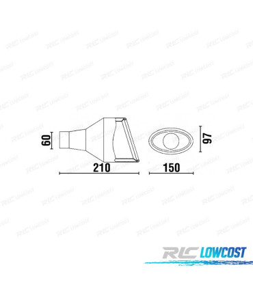 EMBOUT D'ÉCHAPPEMENT DROIT OVALE LOOK RS4 CUPRA 2