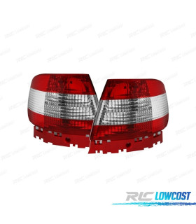 FEUX ARRIÈRE POUR AUDI A4 B5 LED ROUGE CHROMÉ