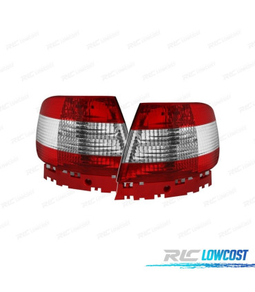 FEUX ARRIÈRE POUR AUDI A4 B5 LED ROUGE CHROMÉ
