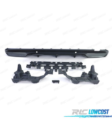 DIFFUSEUR MERCEDES CLASSE C W205 AMG 15-21 LOOK C63 MOULURE NOIR BRILLANT