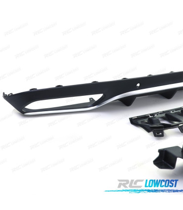 DIFFUSEUR MERCEDES CLASSE C C205 COUPE AMG 14-18 LOOK C63 MOULURE ARGENT