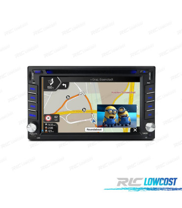 AUTORADIO ANDROID 12 GPS DVD 2DIN HD TOUCH BLUETOOTH USB SD
