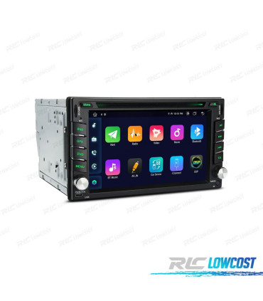 AUTORADIO ANDROID 12 GPS DVD 2DIN HD TOUCH BLUETOOTH USB SD