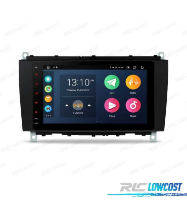 AUTORADIO GPS ANDROID 12 POUR MERCEDES W639 03-06 W203 00-04 W168 98-02 W209 98-05 W463 98-06
