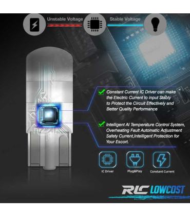 AMPOULE LED H-POWER W5W T10