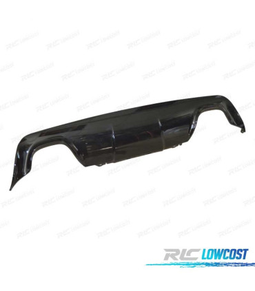 DIFFUSEUR BMW E60 03-10 LOOK M DOUBLE SORTIE NOIR BRILLANT