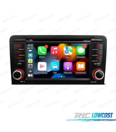 AUTORADIO GPS 2DIN ANDROID 12 OCTA-CORE AUDI A3 8P 8PA 03-12 USB GPS TACTIL 7" HD