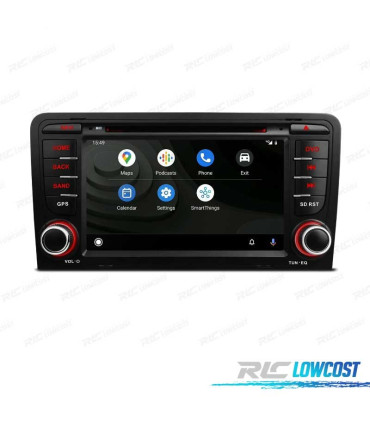 AUTORADIO GPS 2DIN ANDROID 12 OCTA-CORE AUDI A3 8P 8PA 03-12 USB GPS TACTIL 7" HD
