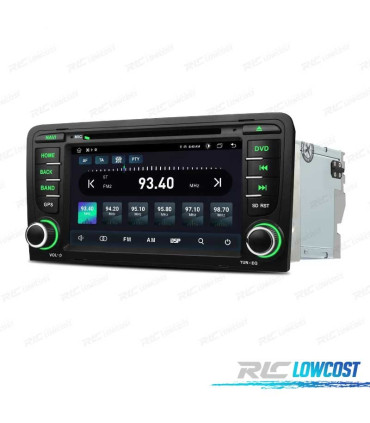AUTORADIO GPS 2DIN ANDROID 12 OCTA-CORE AUDI A3 8P 8PA 03-12 USB GPS TACTIL 7" HD