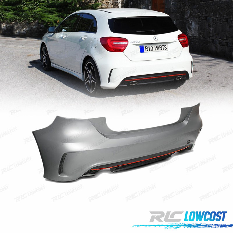 Pare-Chocs Arrière Becquet Pour Mercedes-Benz W176 (A200, A250, A260, A45 AMG) - Accessoire ABS Noir Brillant, Design Sportif - Lot De 2 Pièces