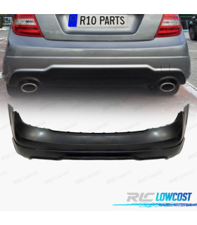 PARE-CHOCS ARRIERE MERCEDES CLASSE C W204 11-14 LOOK AMG DOUBLE ÉCHAPPEMENT