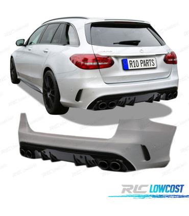 PARE CHOCS ARRIERE MERCEDES CLASSE C W205 5P 19- LOOK AMG C43 PDC