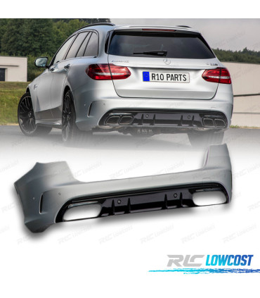 PARE-CHOCS ARRIERE MERCEDES CLASSE C W205 5P 19- LOOK AMG C63 PDC