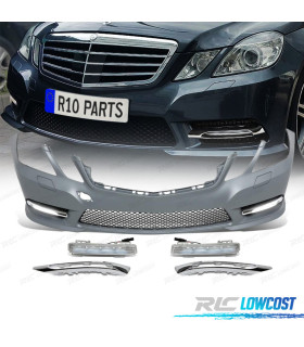 PARE-CHOCS AVANT MERCEDES CLASSE E W212 09-13 LOOK AMG SRA + DRL