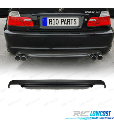 DIFFUSEUR BMW E46 LOOK M M3 SORTIES DOUBLES