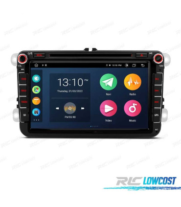 AUTORADIO GPS ANDROID 14 POUR VOLKSWAGEN VW GOLF POLO PASSAT CADDY TOURAN USB GPS TACTILE HD