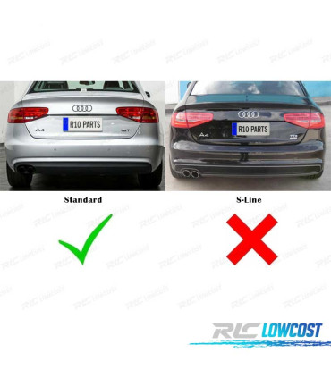DIFFUSEUR AUDI A4 B8 07-11 LOOK S LINE DOUBLE SORTIE
