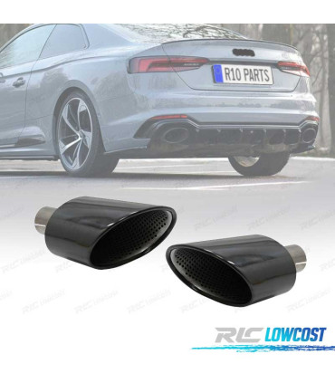 EMBOUTS D'ECHAPPEMENTS AUDI A4 16-19 LOOK RS4 NOIR