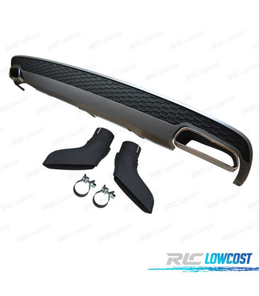 DIFFUSEUR AUDI A6 12-15 LOOK RESTYLING + EMBOUTS D'ECHAPPEMENT