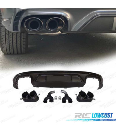 DIFFUSEUR AUDI Q5 S LINE 18-20 LOOK SQ5 + EMBOUTS D'ECHAPPEMENTS NOIR
