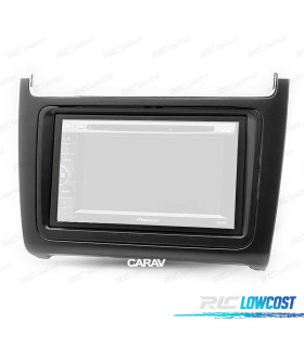 FACADE ADAPTATEUR AUTORADIO 2-DIN NOIR POUR VOLKSWAGEN VW POLO 14-