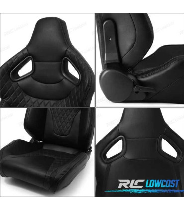 SIÈGE BAQUET SPORT UNIVERSEL CUIR NOIR STYLE SPORTSTER