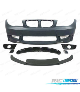 PARE-CHOCS AVANT BMW E81 E82 E88 LOOK 1M PDC + SPOILER AVANT