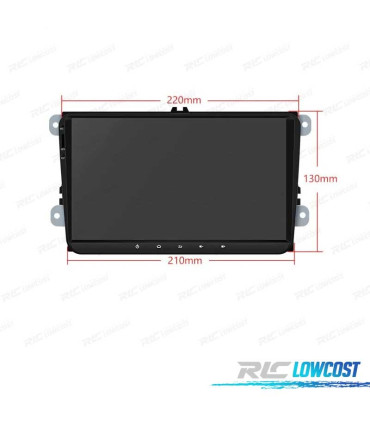 AUTORADIO 2DIN GPS ANDROID 12 TOUCH LCD 9" VOLKSWAGEN VW POUR SEAT ET SKODA