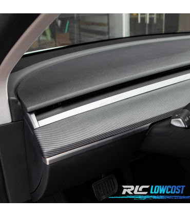 KIT PIÈCES DÉCORATIVES HABITACLE TESLA MODEL 3 17-20 LOOK CARBONE