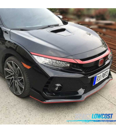 MOULURES HONDA CIVIC 16-20 LOOK TYPE R ROUGE