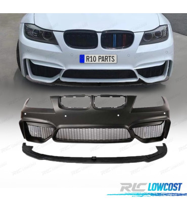 PARE CHOCS AVANT BMW E90 E91 08-12 LCI LOOK M4 PDC + SPOILER